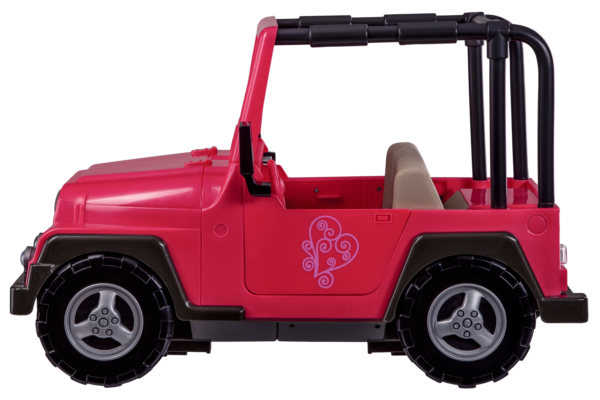 Pink Jeep with black frame