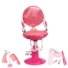 Крісло для салону рожеве